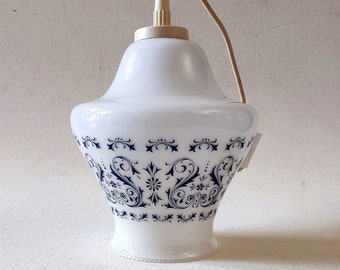 French milk glass lighting, vintage french, retro lighting.