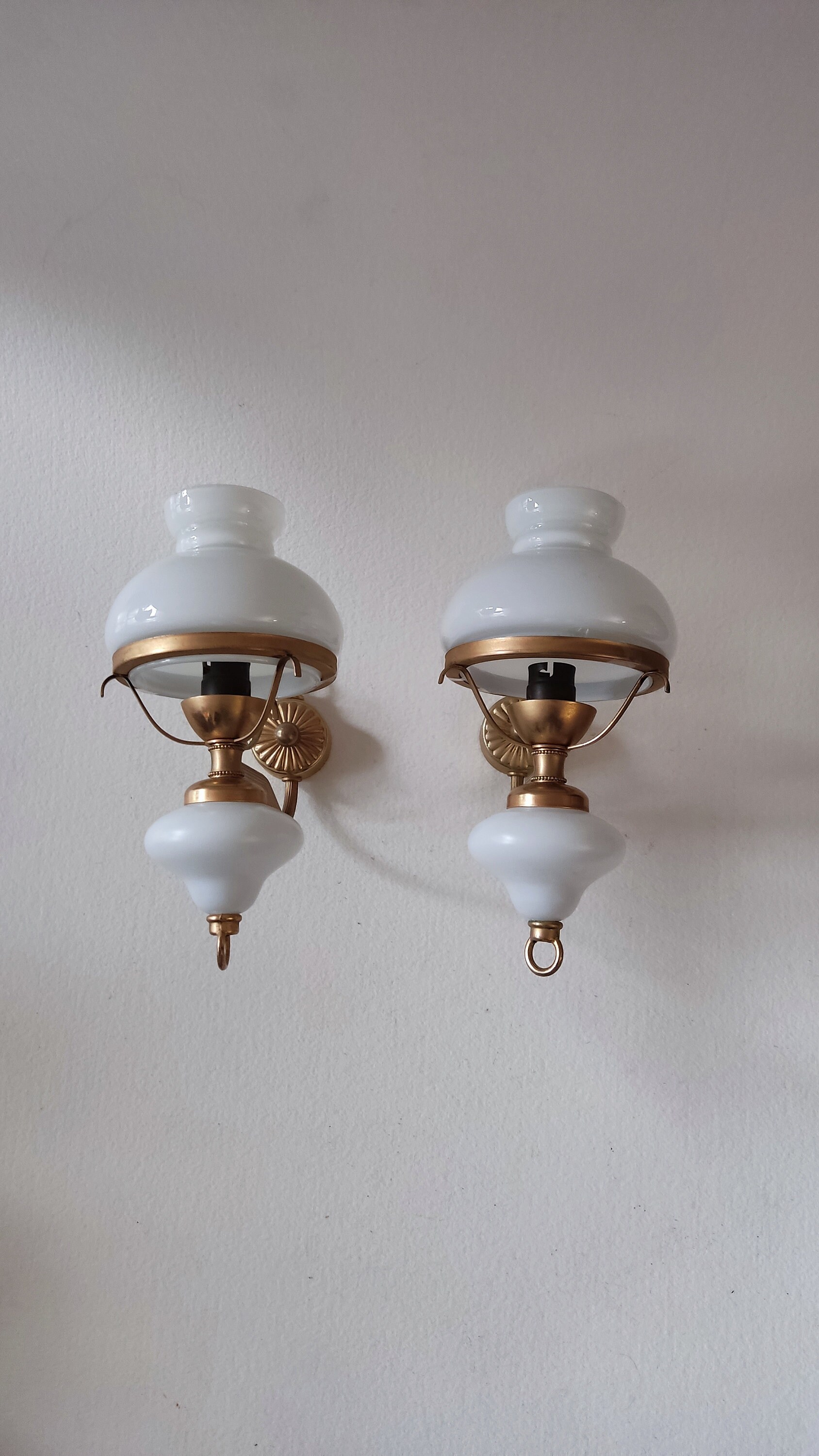 Milk Glass Sconce Etsy UK