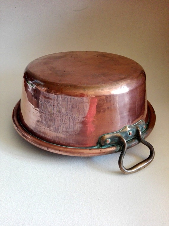 Bassine à confitures en cuivre, français vintage, qualité industriel, déco cuisine, déco ferme, maison de campagne