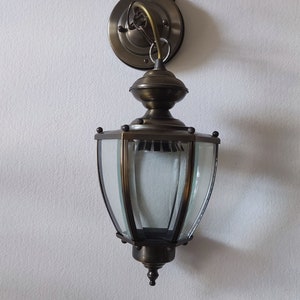 Faceted glasses lantern, vintage french, retro light fixture, french decor, house vintage decor. zdjęcie 2