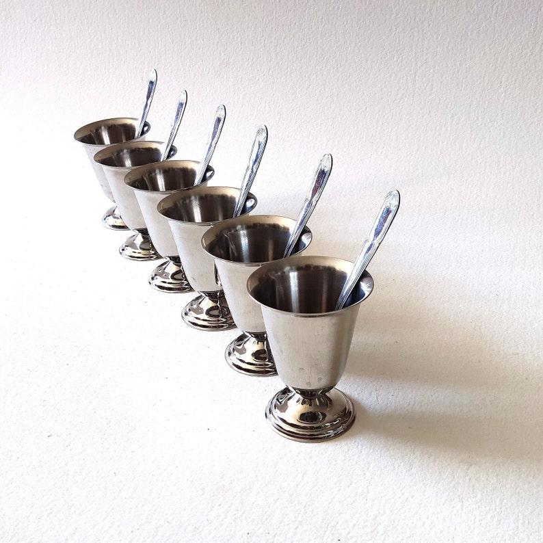 Vintage Silver Ice Cream Bowls