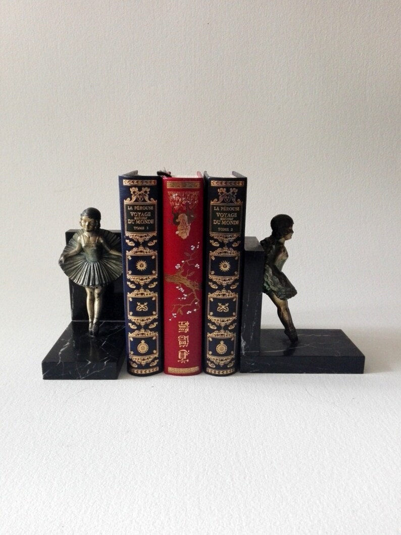 Ballet Dancer Bookends French Art Deco Books Decor French Etsy