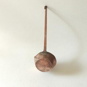 Alte Kupferkelle, Vintage Französisch, Kupferutensilien.