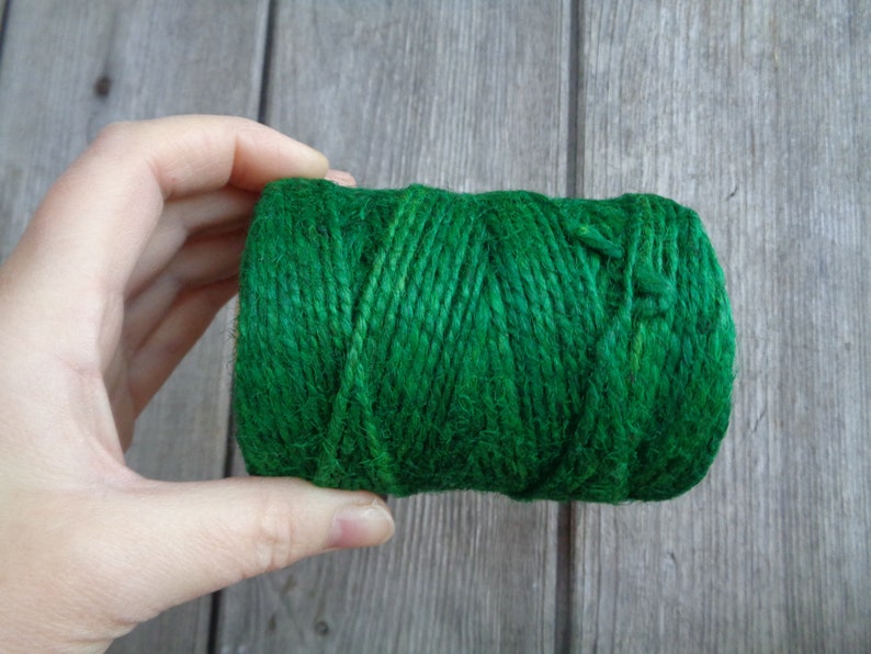 Vivid Green Jute Rope Roll 100m Spool of Dyed Jute Twine Etsy