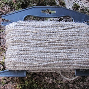 50 metri di spago di puro lino; Cordoncino di lino grigio ecru spessore 2 mm per accessori Boho, etichette, imballaggi, progetti fai da te, macramè