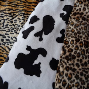 Animal print plush fabric for DIY projects, Sewing, Doll Making, Accessories, Hats. Price for 1/2 Yard. Width 60&quot;