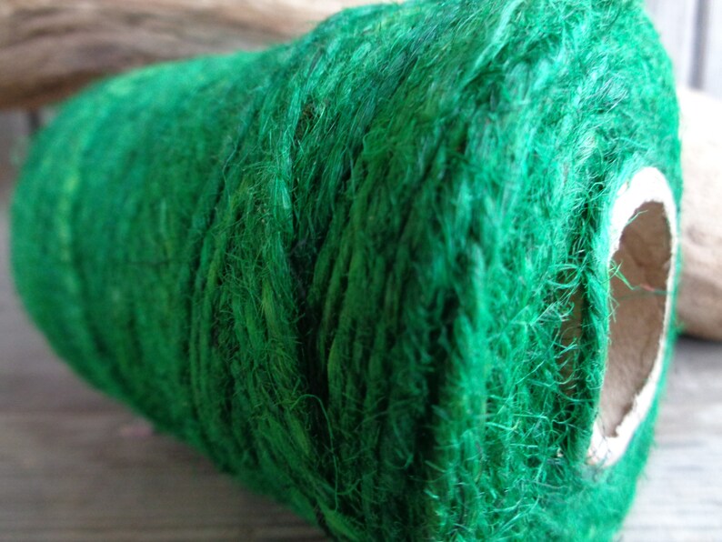 Vivid Green Jute Rope Roll 100m Spool of Dyed Jute Twine Etsy