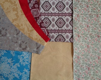 Damast Stoffreste, 0,5 kg StoffReste für DIY Projekte, Nähen, Quilten. Dekor Stoffreste