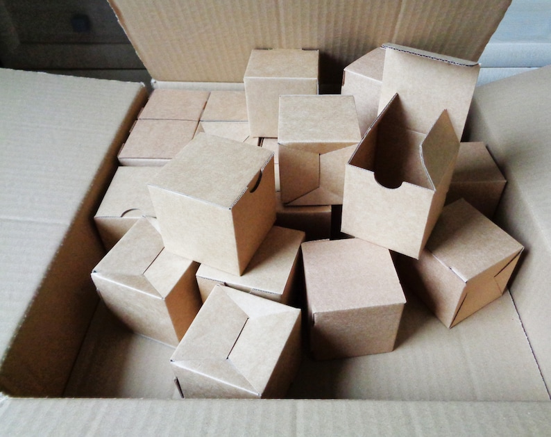 Set Of 24 Small Cardboard Boxes Size Etsy
