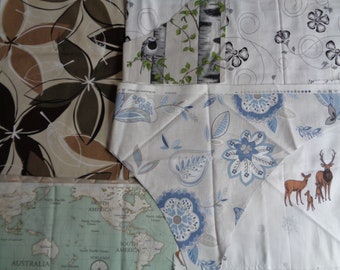 Heavyweight cotton fabric remnants 1kg lot of fabric scraps for DIY project, Sewing, Quilting