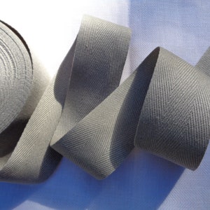 10 Meter Leinenband, 7 cm breites Fischgrätenband