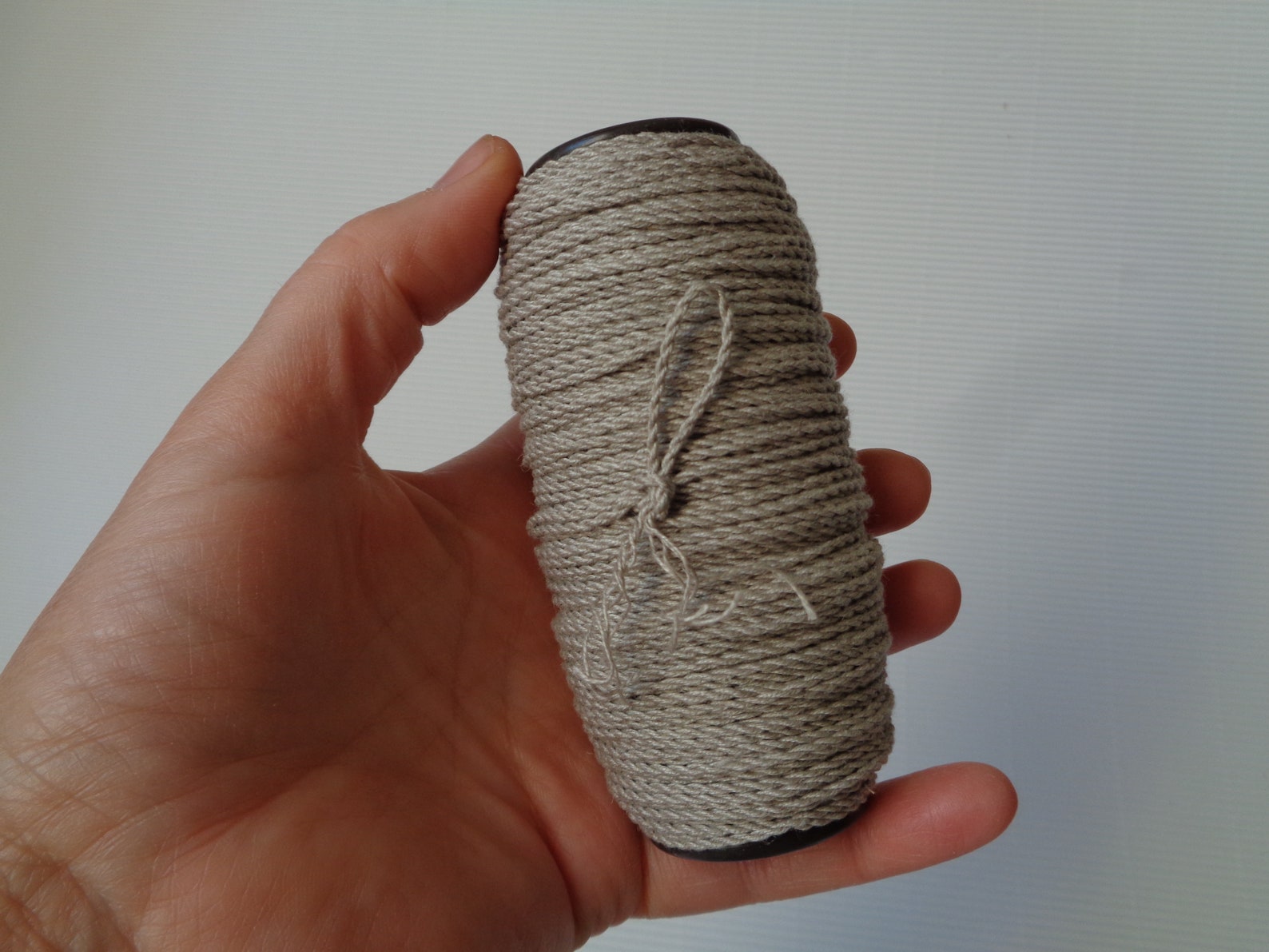 100 Yard Roll of Pure Linen Twine Ecru Gray / Red / Green Etsy