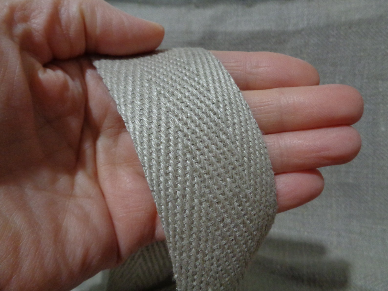 Pure Linen Tape by Yard Twill Tape / Herringbone Weave Etsy
