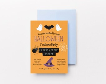 Halloween Party Invitation - Orange