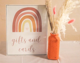 Boho Rainbow Party Signs