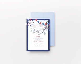 Fourth of July Picnic Invitation