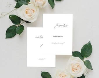 Minimal Favor and Gift Sign