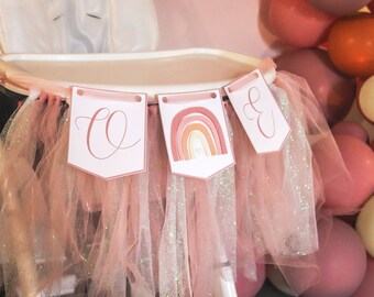 ONE Banner in Boho Rainbow