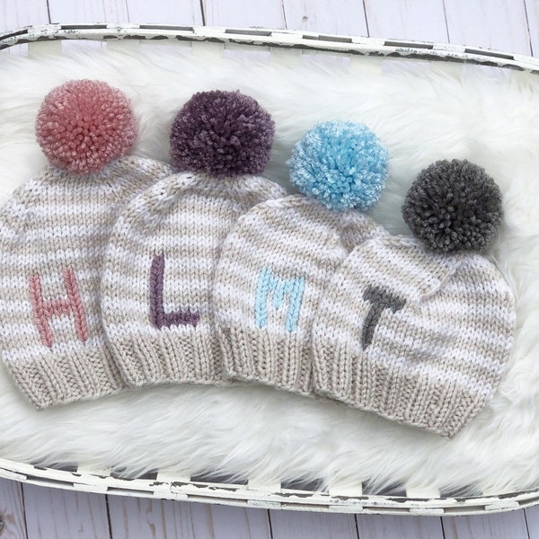 Personalized Baby Knit Caps Etsy