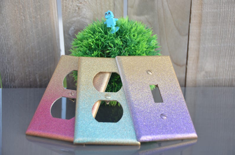 Glitter Outlet Covers / Light Switch Covers / Light Switch Etsy