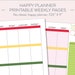 Happy Planner PRINTABLE Weekly Planner Refills / Inserts - 7 X 9.25 ...