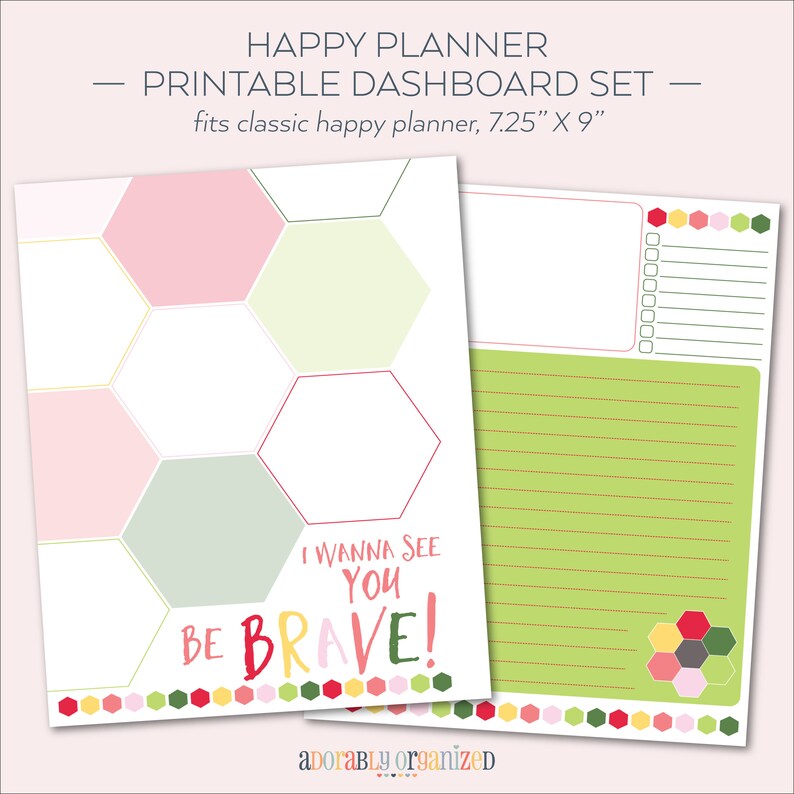 Happy Planner PRINTABLE Filler Pages Planner Refills / Inserts 7 X 9.25