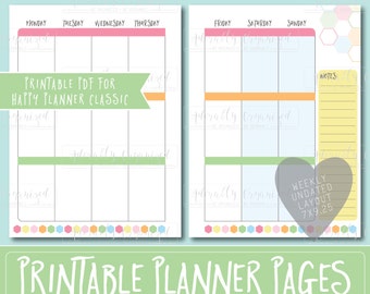 Happy Planner PRINTABLE Weekly Planner Refills / Inserts - 7 x 9.25 | Sorbet | Create 365 | Me & My Big Ideas | mambi | Undated