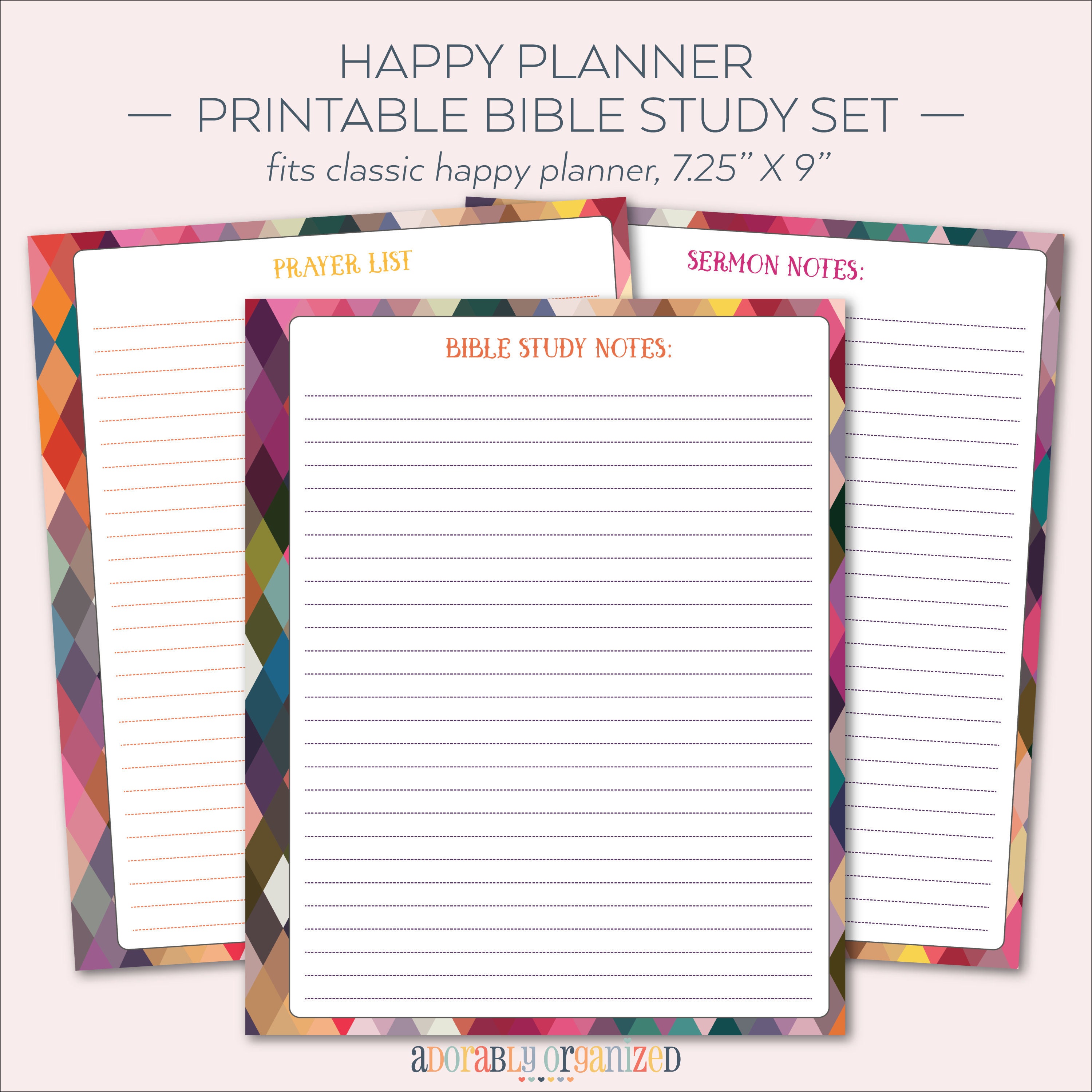 Bible Study|Faith Planning Inserts | Classic Size Happy Planner