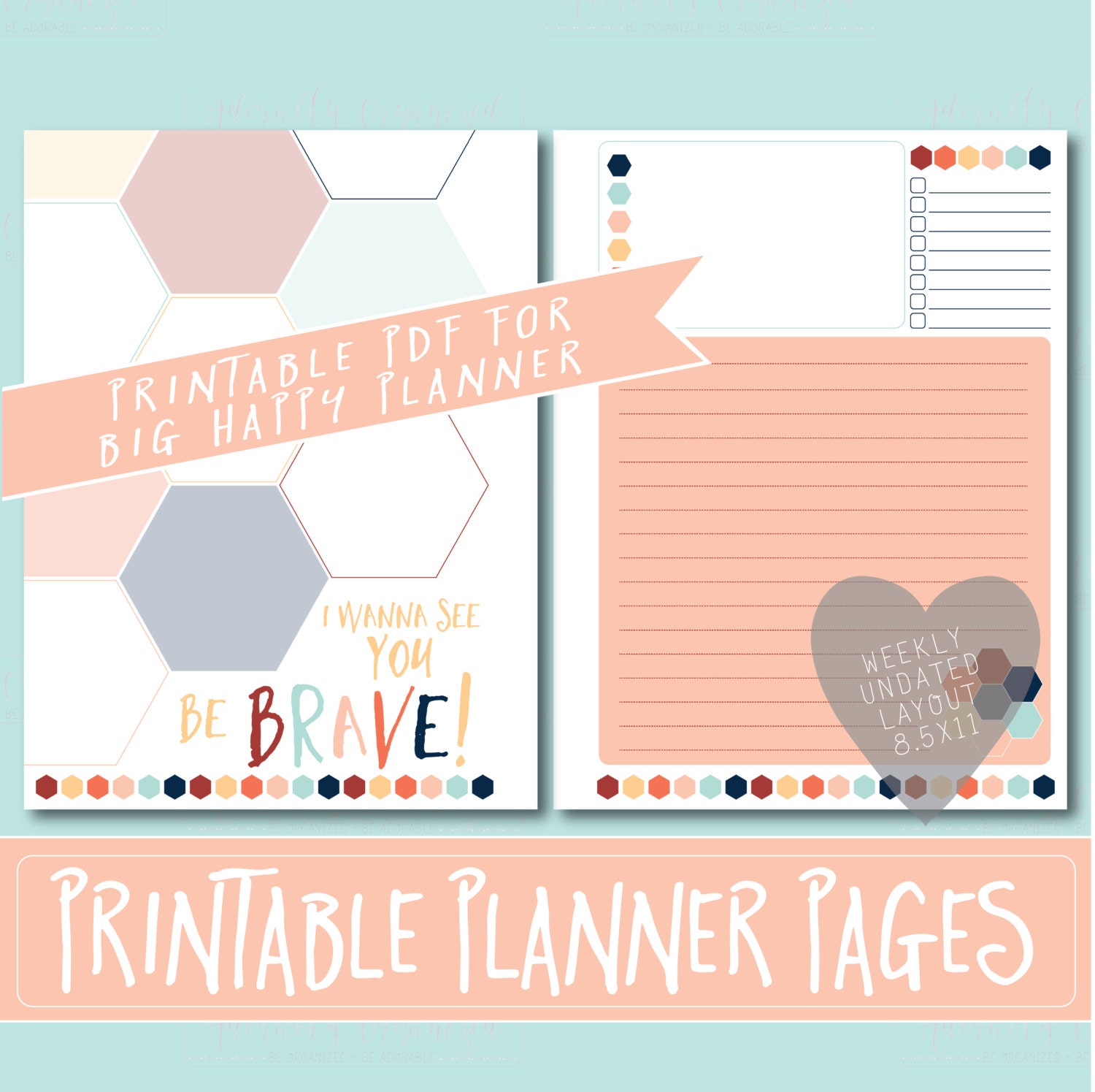 HAPPY PLANNER Printable Filler Pages Planner Refills / BIG Etsy