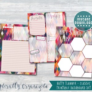 HAPPY PLANNER PRINTABLE Planner Bundle / Inserts - 7 X 9.25 | Geo ...