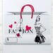 100 PRICE TAGS HANG Tags Retail Tags Boutique Tags Cute Shopping Bag with Girl Clothing Tags With 100 Plastic Loops