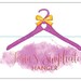 100 TORIA'S SIMPLICITE HANGER Customized Tags with 100 Clear plastic loops - Prepayment-