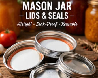 40 New Canning Lids and Seals, Silver, Regular Sized