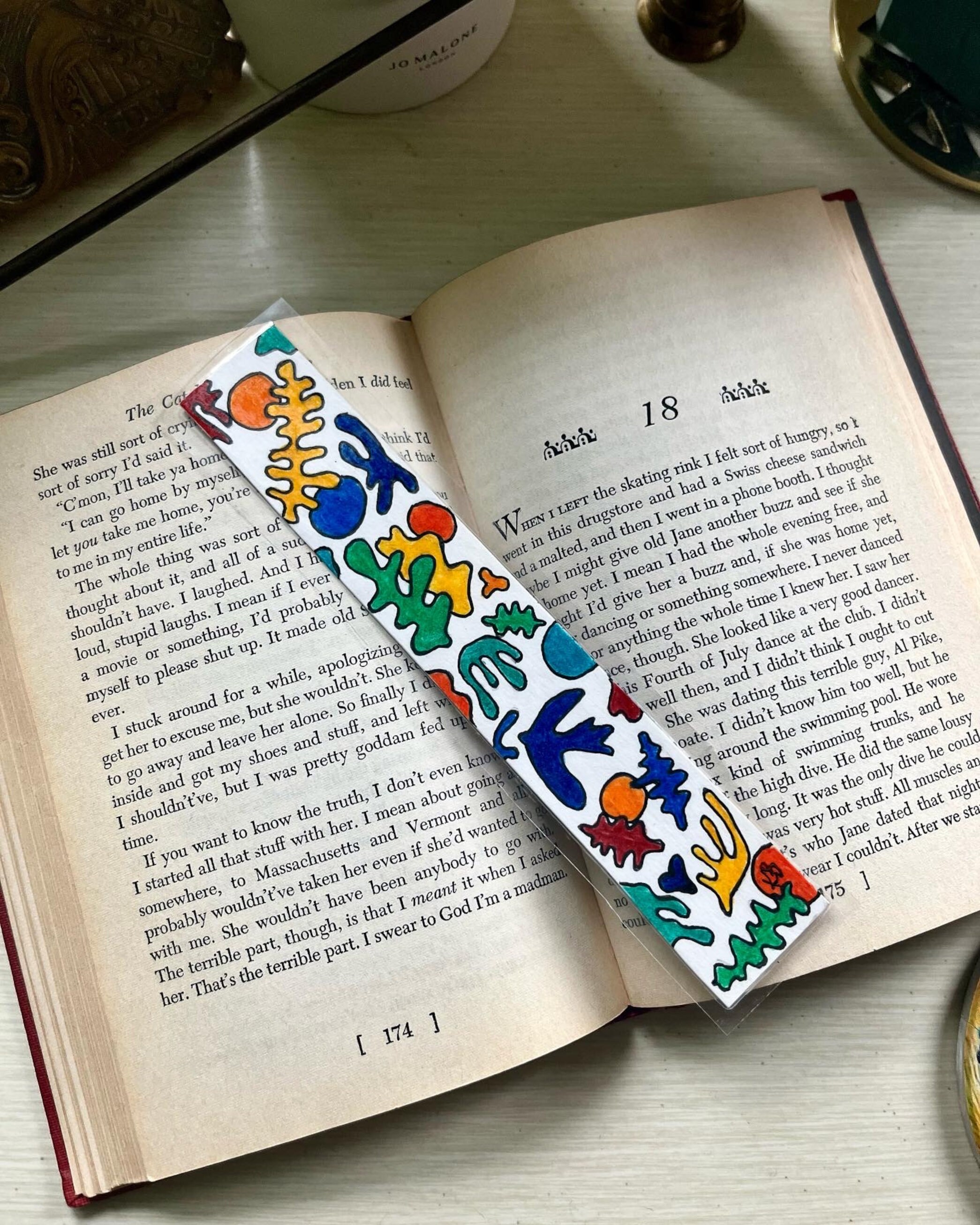 Matisse Inspired Bookmark- Colorful- Blue, Green, Red, Yellow, Orange ...