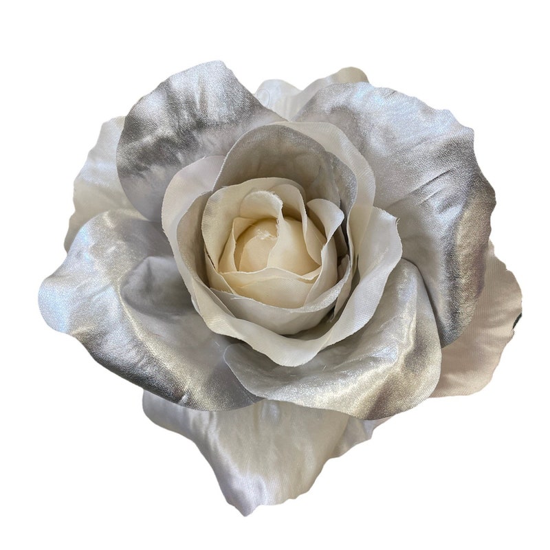 White - German Silver Hair Clip (Set of 2) 03 main image 1