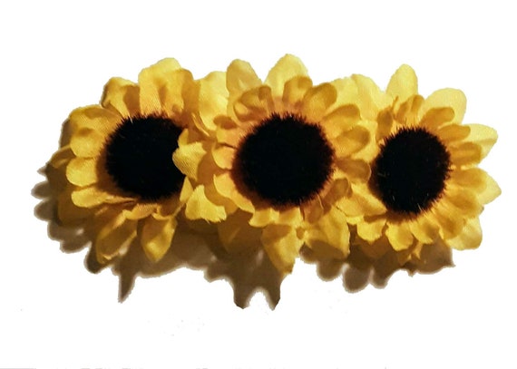 sunflower hair clip