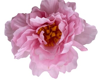 Cute 3 inch Pink Peony Hair Flower Clip and or Brooch Pin