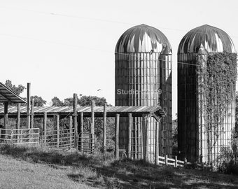 Arte impresión o lienzo foto rural, viejo, granero, país de la granja, tren, tractor, camión, gas, caballo, vaca, flor, decoración de la casa de campo, rústico,
