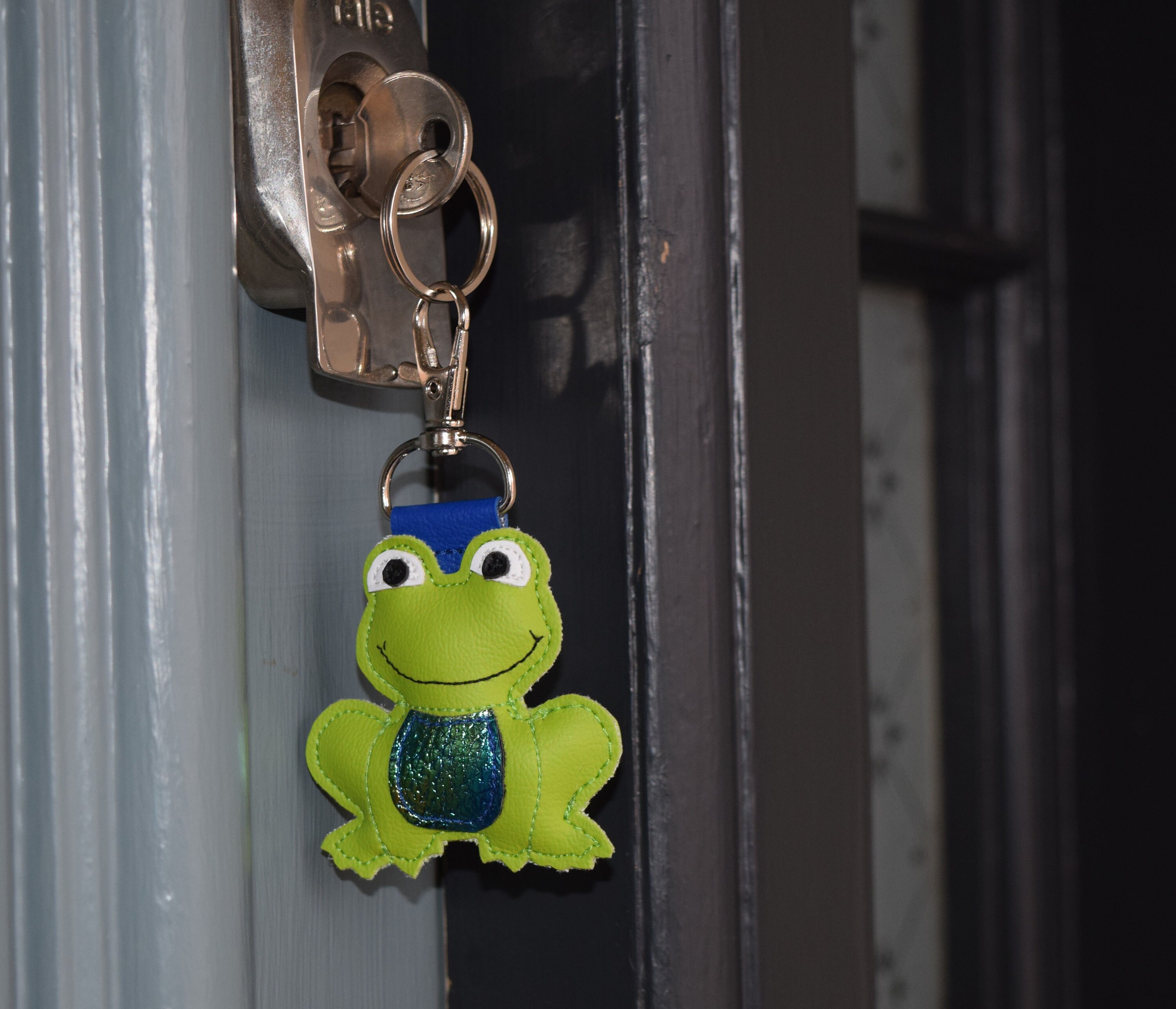 Frog Keyring for keys school bags hand bags Shiny Etsy