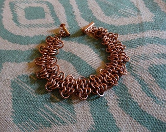 European Rosette Chainmaille Bracelet