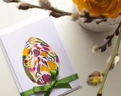 Botanical Easter card Pressed flowers Easter card Flower Art Easter card A6 Easter Greeting card