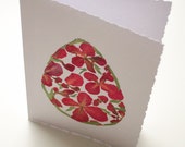 OOAK Easter egg Easter Greeting card Pressed flowers art Botanical art Greeting card A6 Easter card Flower collage