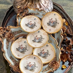 Antique Set of 5 Rosenthal Sanssouci Hoeroldt-Arkadien coasters