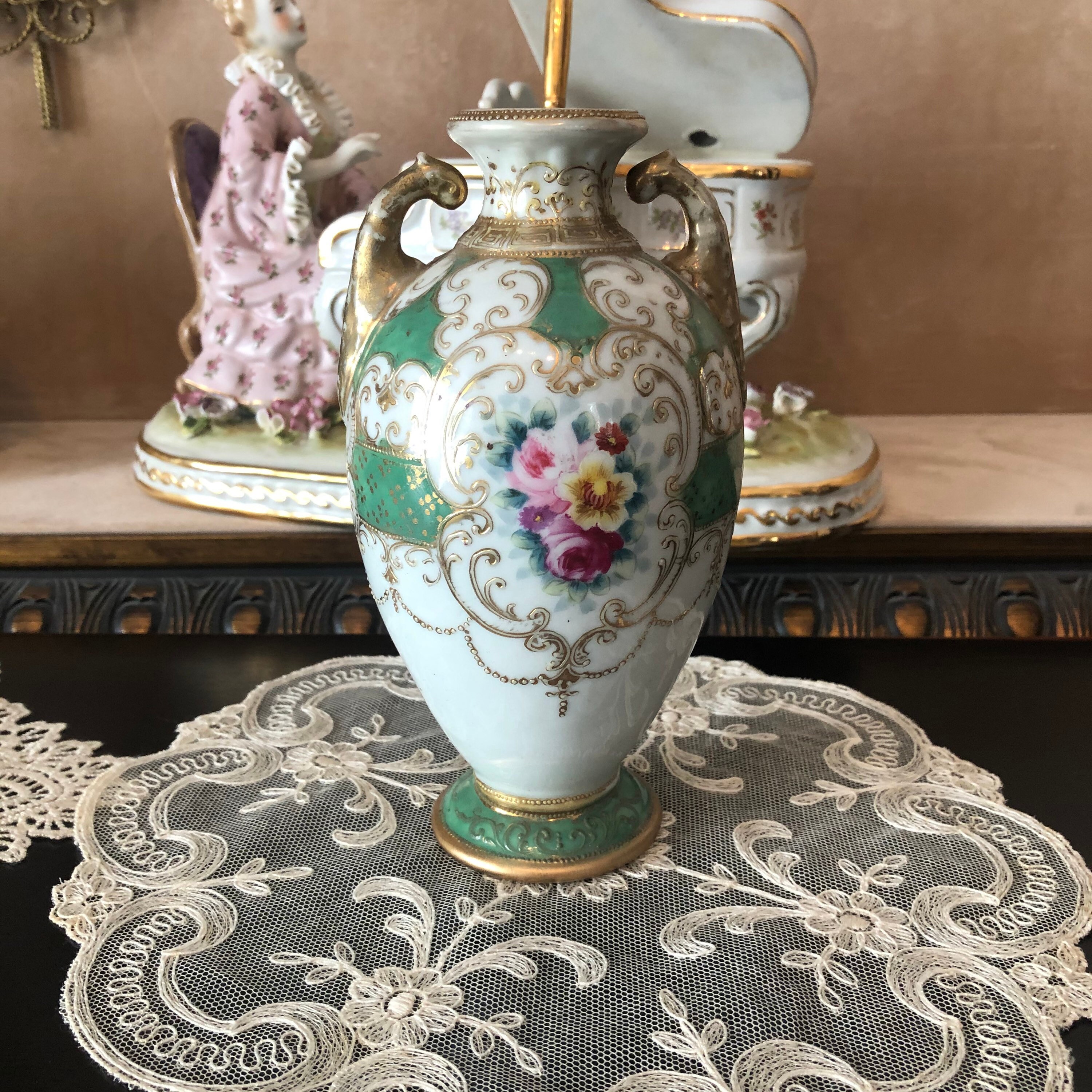 オールドノリタケ、里帰り品です。Old Noritake flower base オールドノリタケ、里帰り品です。Old Noritake flower base