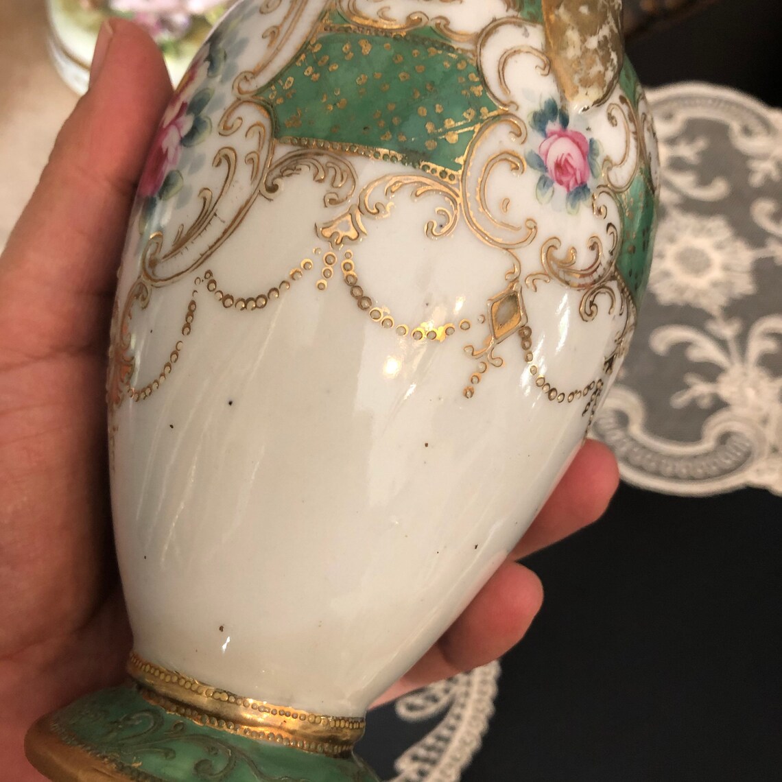 Antique Noritake Japan Hand Painted Vase. Etsy