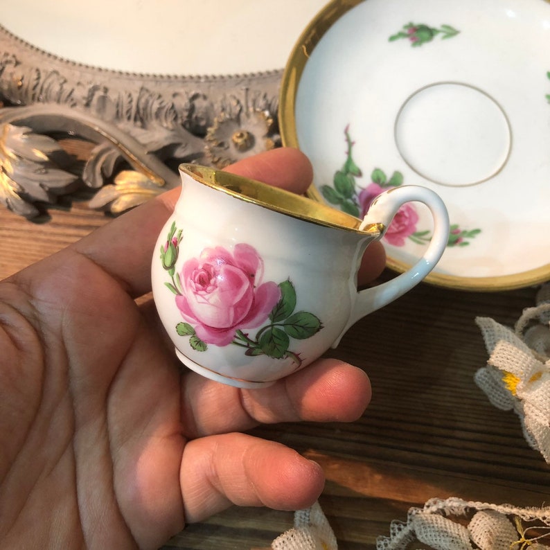 From Germany Meissen Porcelain Mark Very Rare Antique Demitasse Cup