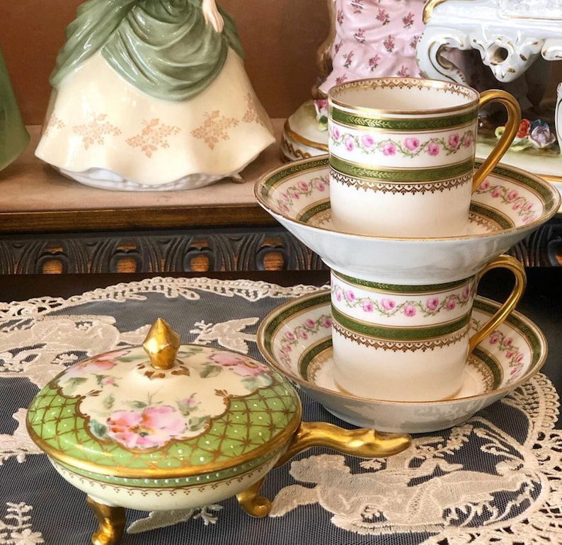 France Limoges GDA porcelain Mark hand painted flowers very Etsy