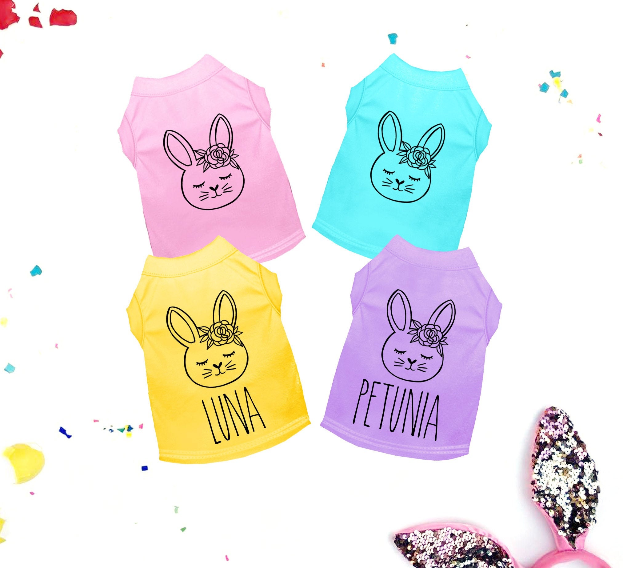 Easter Dog shirt Bunny personalized shirt for dogs Puppy Etsy