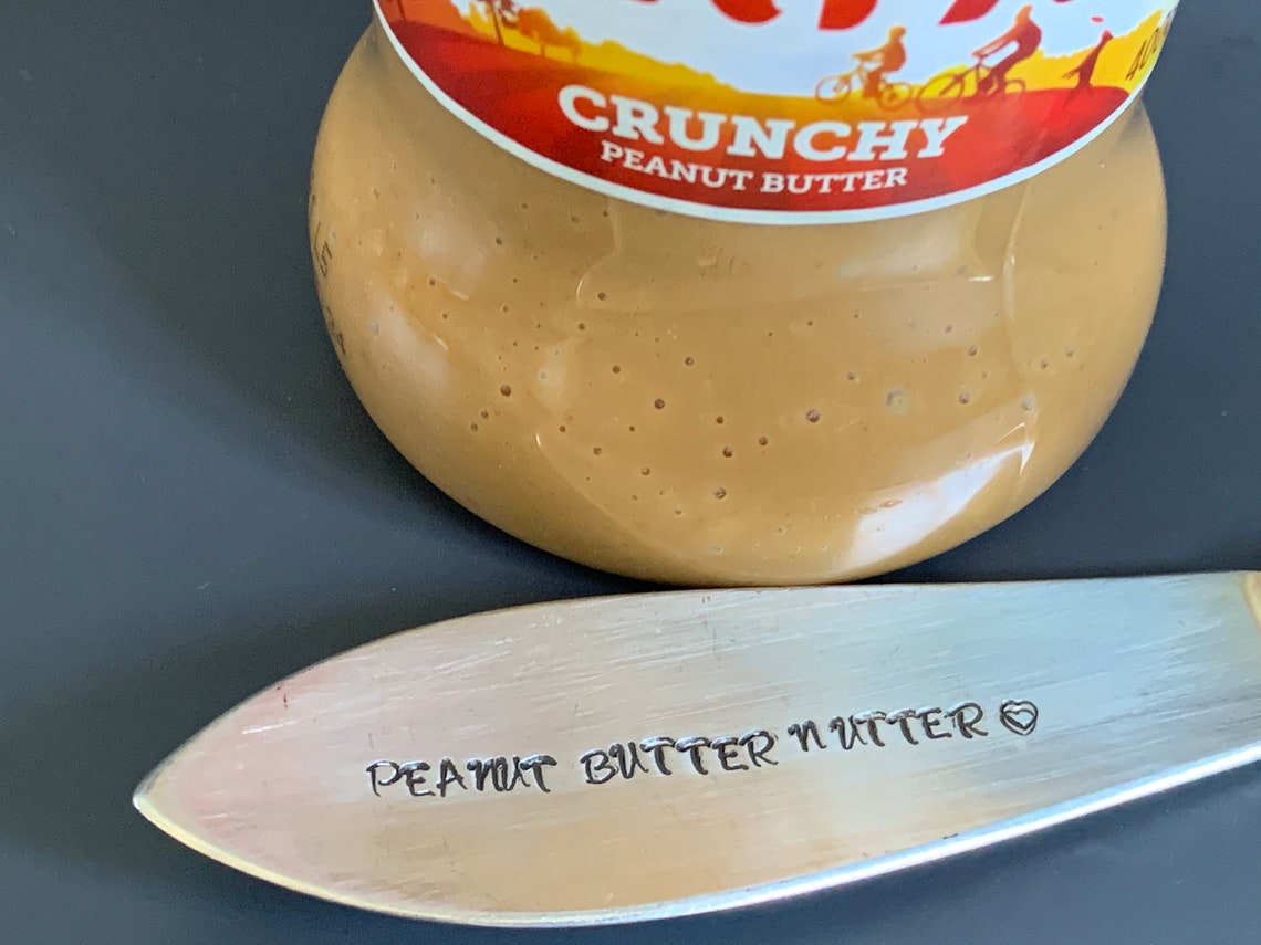 Personalised peanut butter silver plated knife gift under 10 Etsy
