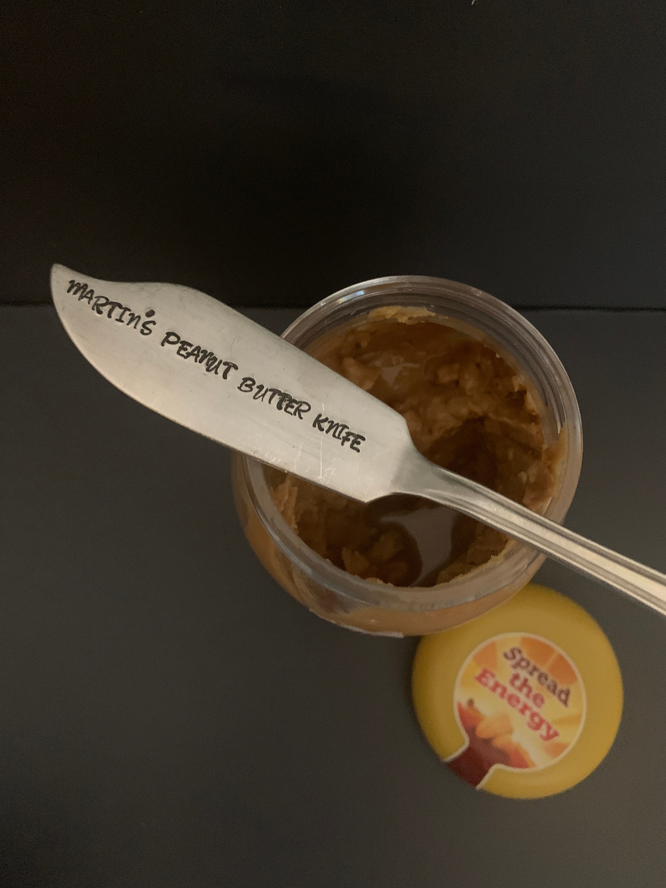 Personalised peanut butter silver plated knife gift under 10 Etsy